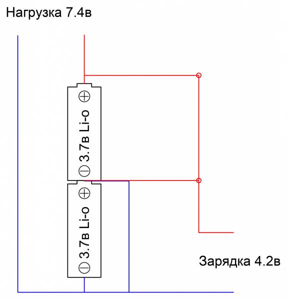 Как зарядить аккумулятор 18650 без зарядного. Схема зарядки двух аккумуляторов 18650 Соединенных последовательно. Зарядка для двух аккумуляторов 18650 схема. Схема зарядки последовательно Соединенных аккумуляторов. Зарядка на 2 аккумулятора 18650 последовательно.