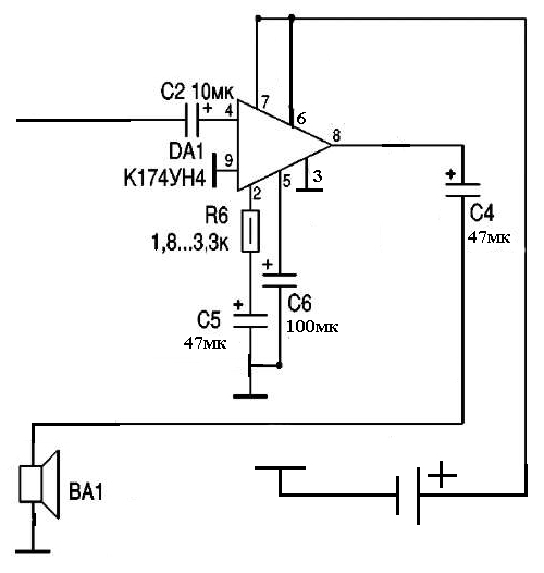 К174ун14 схема усилителя звука своими руками