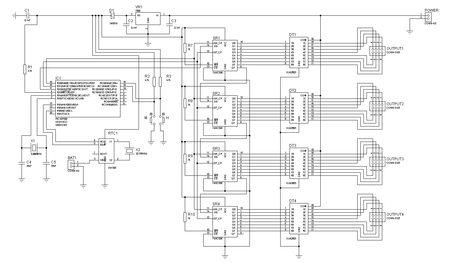 Блок индикации bz 001 схема