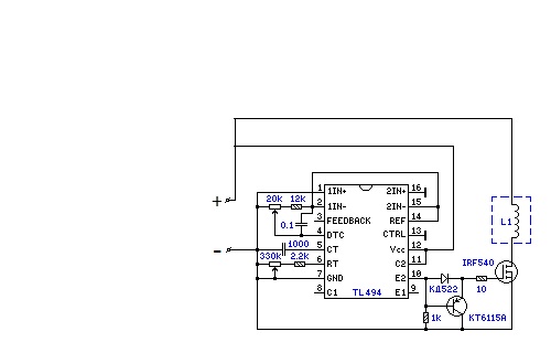 Схема генератора на tl494