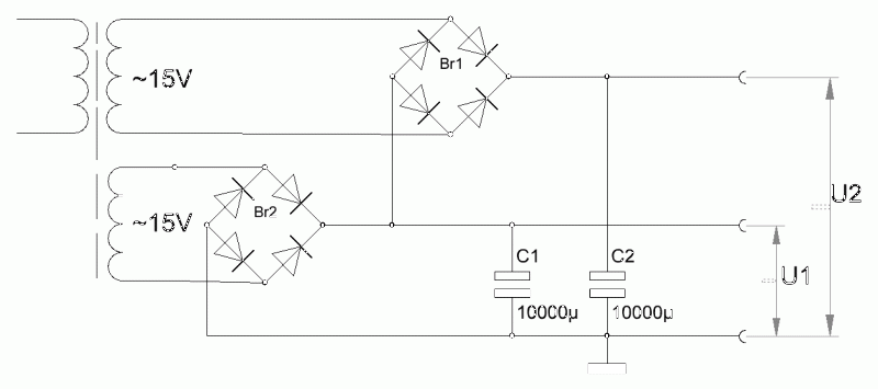 Диодный мост с конденсатором схема