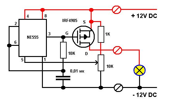 Схема подключения транзистора irf3205