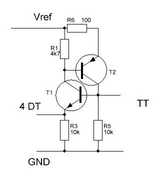 Схема компаратора на транзисторах