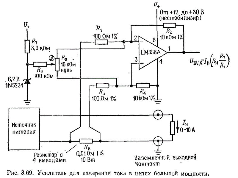 Шунт измерительный на схеме