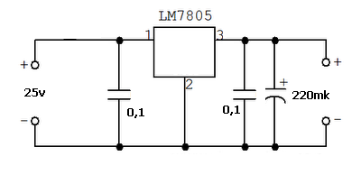 Типовая схема включения lm7805