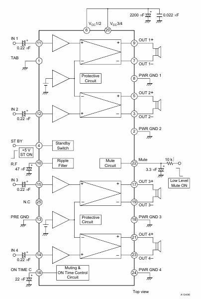 Схема усилителя tb2929hq