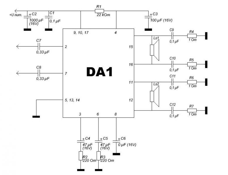 Ta8215h схема усилителя