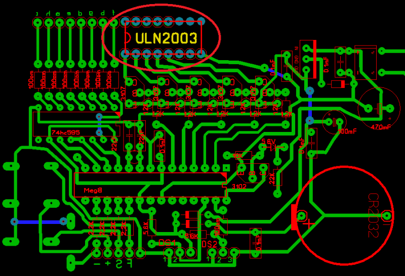 Схема часов на микроконтроллере atmega8