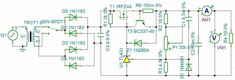 Стабилизатор напряжения на igbt транзисторах схема