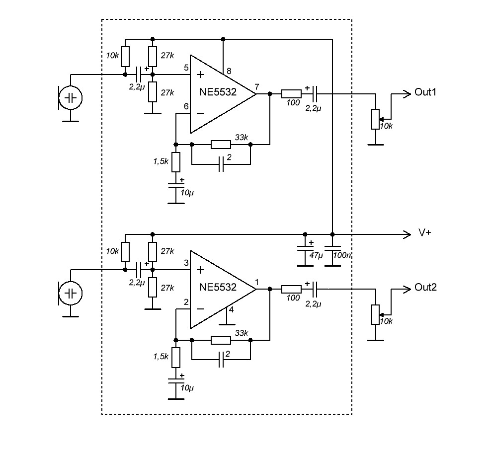 Lm358 предварительный усилитель схема