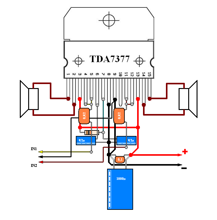 Усилитель звука 9 букв. Даташит микросхемы tda7377. Tda7377 усилитель звука. Усилитель НЧ на микросхеме tda7377. Схема усилителя на микросхеме tda7377.