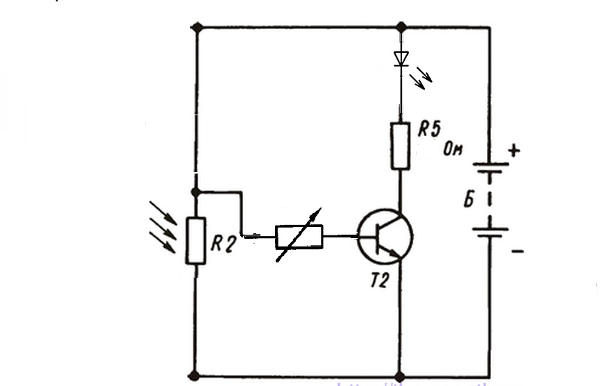 Схема с фоторезистором